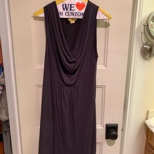 Maeve Maternity navy cowl neck midi dress